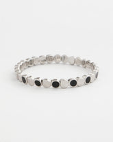 Black Black Mini Circle Stretch Bracelet