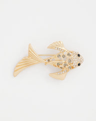 Gold Koi Fish Brooch