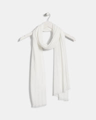White Lurex Oblong Scarf