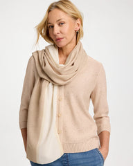 Neutral Ombre Pleated Oblong Scarf