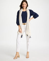 Multi Fringe Oblong Scarf