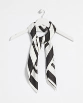 Black Graphic Stitch Square Scarf