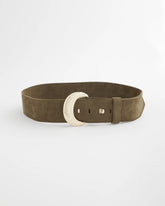 Green Green Faux Suede Sash Belt
