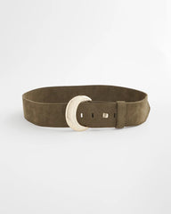 Green Green Faux Suede Sash Belt