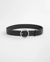 Black/Silver Silver Dot Trouser Belt