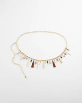 Natural Novelty Beaded Chain Belt