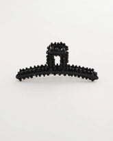 Black Black Raffia Hair Clip