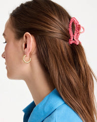 Coral Coral Fish Raffia Hair Clip