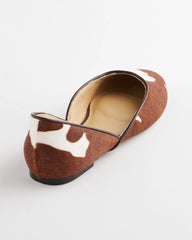 Neutral Sophie Pony Haircalf Leather Flats