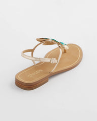 Metallic Multi Butterfly T-Strap Sandal