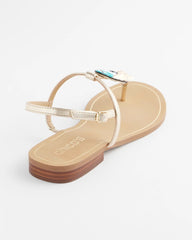 Multi Beach Parrot T-Strap Sandals