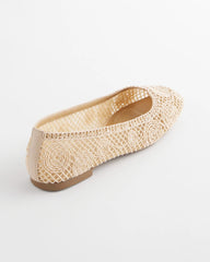 Natural Cora Raffia Flats