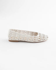 Alabaster Cutout Ballet Flats