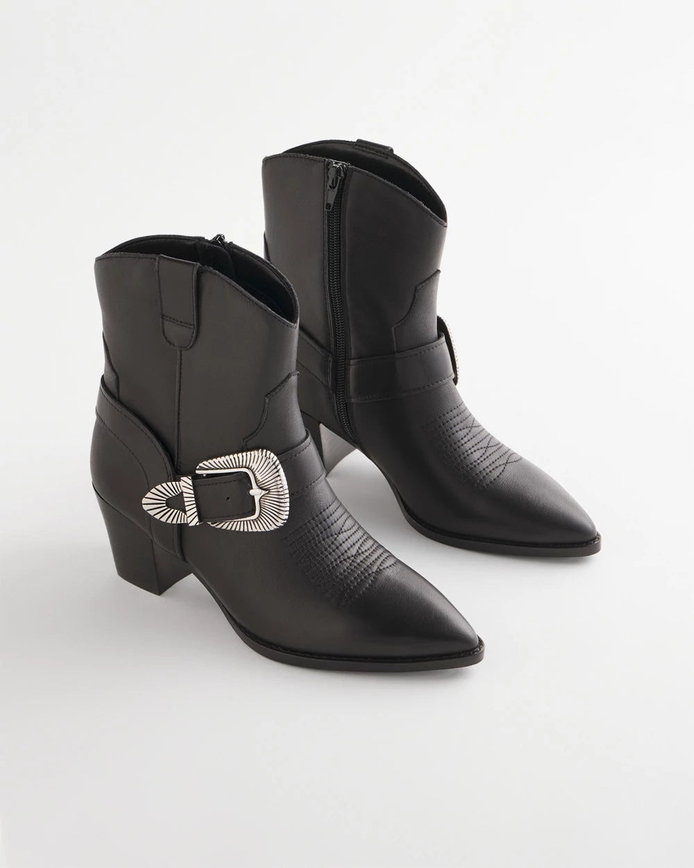 Black Kris Western Buckle Boots