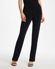 Black Petite Travelers™ Crinkle Textured Pants
