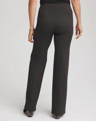 Graphite Heather Gray Petite Juliet Wide Full-Length Ponte Pants