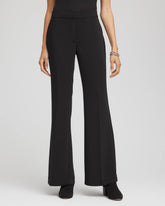 Black Crepe Flared Trouser Pants