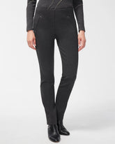Graphite Heather Gray Juliet Trim Detail Ponte Pants