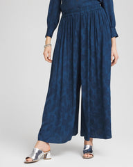 Seaport Jacquard Culotte Wide-Leg Pants