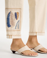 Natural Seeded Patchwork Relaxed Boyfriend Jean