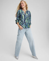 Delphinia Indigo Petite Pull-On Wide-Leg Jeans