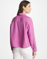 Violet Shadow Classic Collared Denim Shirt