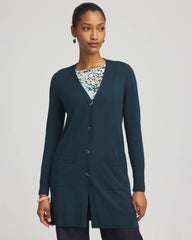Teal Shadow Ella Pocketed Cardigan Sweater