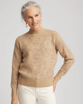 Champagne Fizz Jacquard Mockneck Pullover