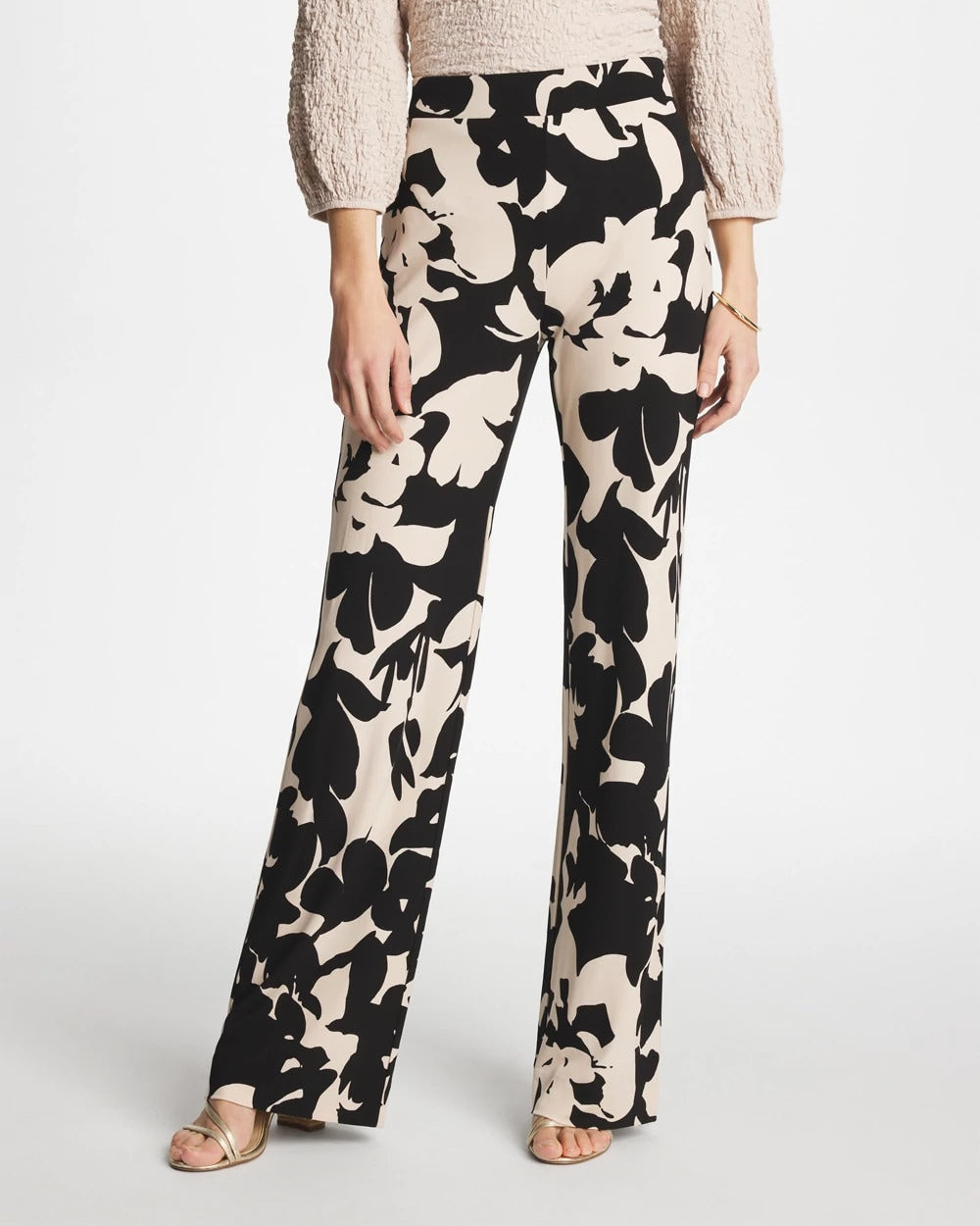 Black Shadow Blossom Matte Jersey Pants