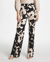 Black Shadow Blossom Matte Jersey Pants