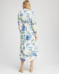 Ecru Port Call Maxi Shirtdress