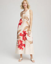 Multi Floral Tank Linen Maxi Dress