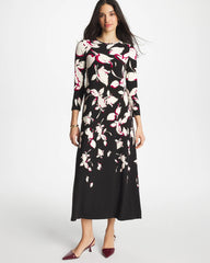 Black Column Knit Maxi Dress