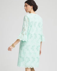 Teal Waters Eyelet Cotton Voile Dress