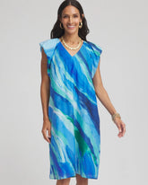 Multi Cotton-Silk Voile Popover Dress