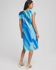 Multi Cotton-Silk Voile Popover Dress