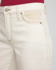 Natural Seeded Sea Salt High-Rise Frayed Jeans
