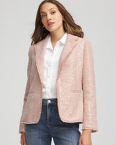 Pink Party Tweed Sequins Blazer