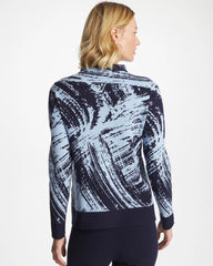 Crystal Topaz Zenergy® Luxe Sketch Funnelneck Top