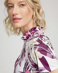 Violet Aura Zenergy® UPF Ruffle-Neck Polo