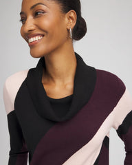 Night Bloom Zenergy® Luxe Intarsia Cowlneck Top