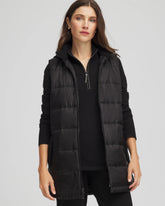 Black Zenergy® Quilted Hooded Vest
