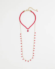 Red Convertible Red Necklace