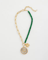 Green Short Clover Pendant Necklace