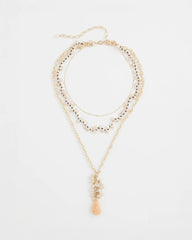 Pale Pink Convertible Rose Quartz Pendant Necklace