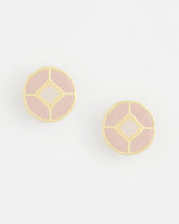 Pink No Droop® Enamel Clip-On Earrings