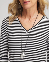 Mixed Metals Silvertone Adjustable Pendant Necklace