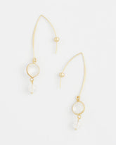 Gold No Droop® Quartz Crystal Threader Earrings