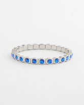 Blue Small Faceted Stretch Bracelet