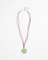 Turquoise Sundial Medallion Pendant